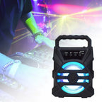 500mAh Bluetooth-Lautsprecher Soundbox Hochleistungs-Bluetooth-Lautsprecher TF-UDisk-Karaoke-Handlautsprecher Subwoofer zum Tanzen