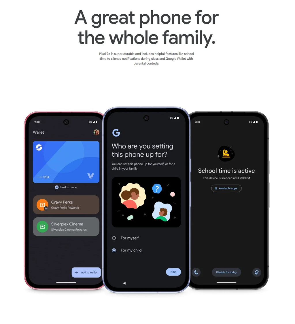 Global Version Google Pixel 9a 5G Smartphone Google Tensor G4 6.3inches 120Hz Actua display 5100mAh Battery 48MP Rear Camera NFC