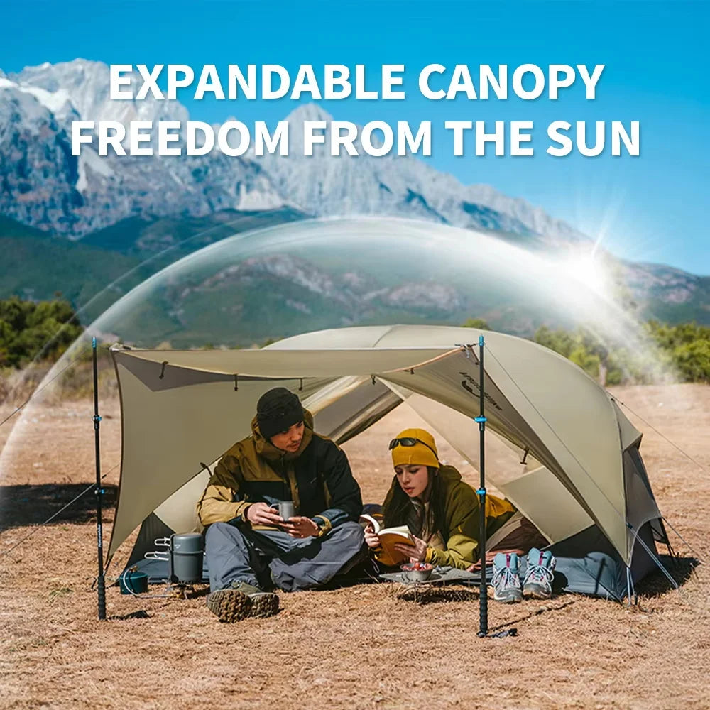 Naturehike Mongar UL 2 Zelt 2 Personen Trekkingzelt 20D Ultraleichtes Reisezelt Wasserdichtes Wanderzelt Überlebenszelt Outdoor Camping Zelt