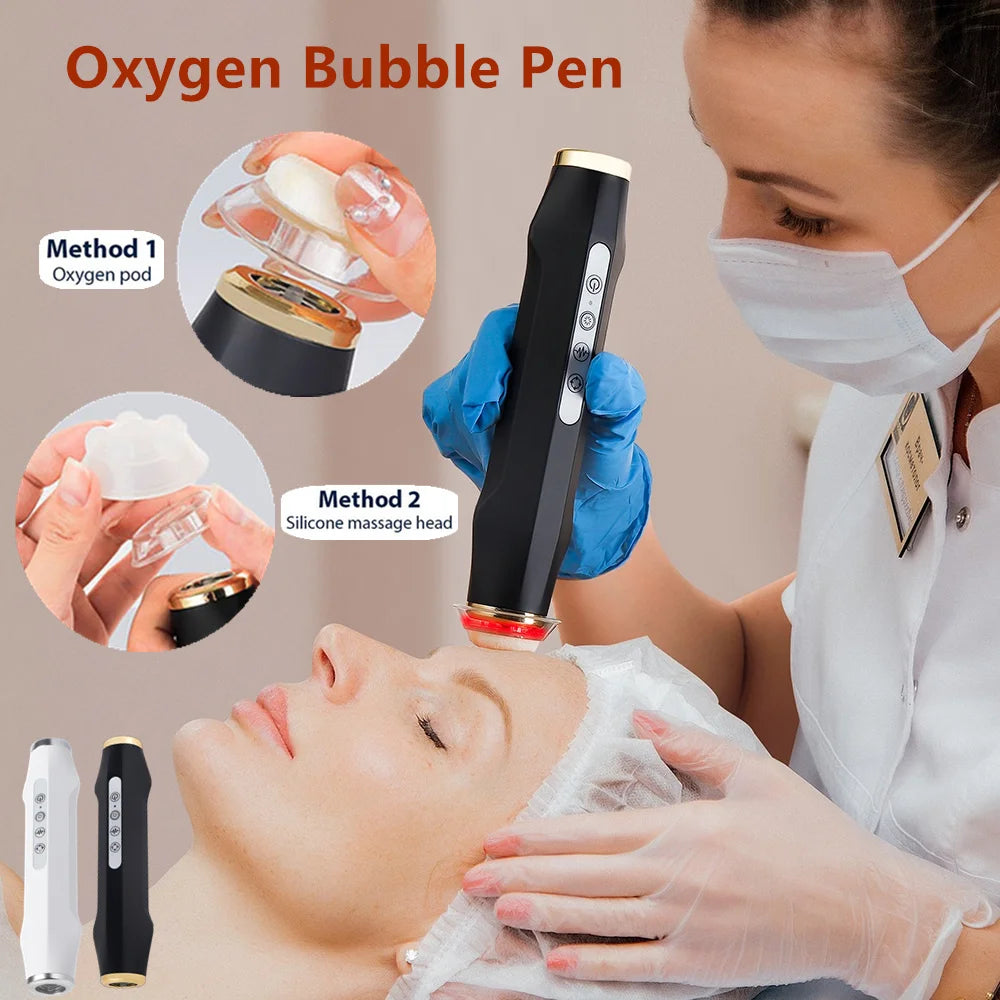 Tragbares Sauerstoff-Blasen-Gesichtsgerät CO2-Blasenstift Aqua Skin Gesichtsreinigungs-SPA-Schönheitsgerät CO2-Pod-Massagegerät