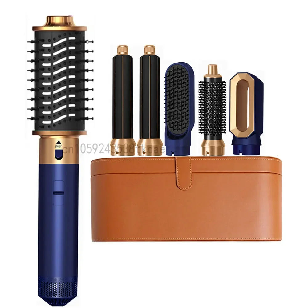 6-in-1 Haartrocknerbürste Heißkamm-Set Professioneller Lockenstab Haarglätter Styling-Tool Luft-Styling Haartrockner Haushaltsgerät