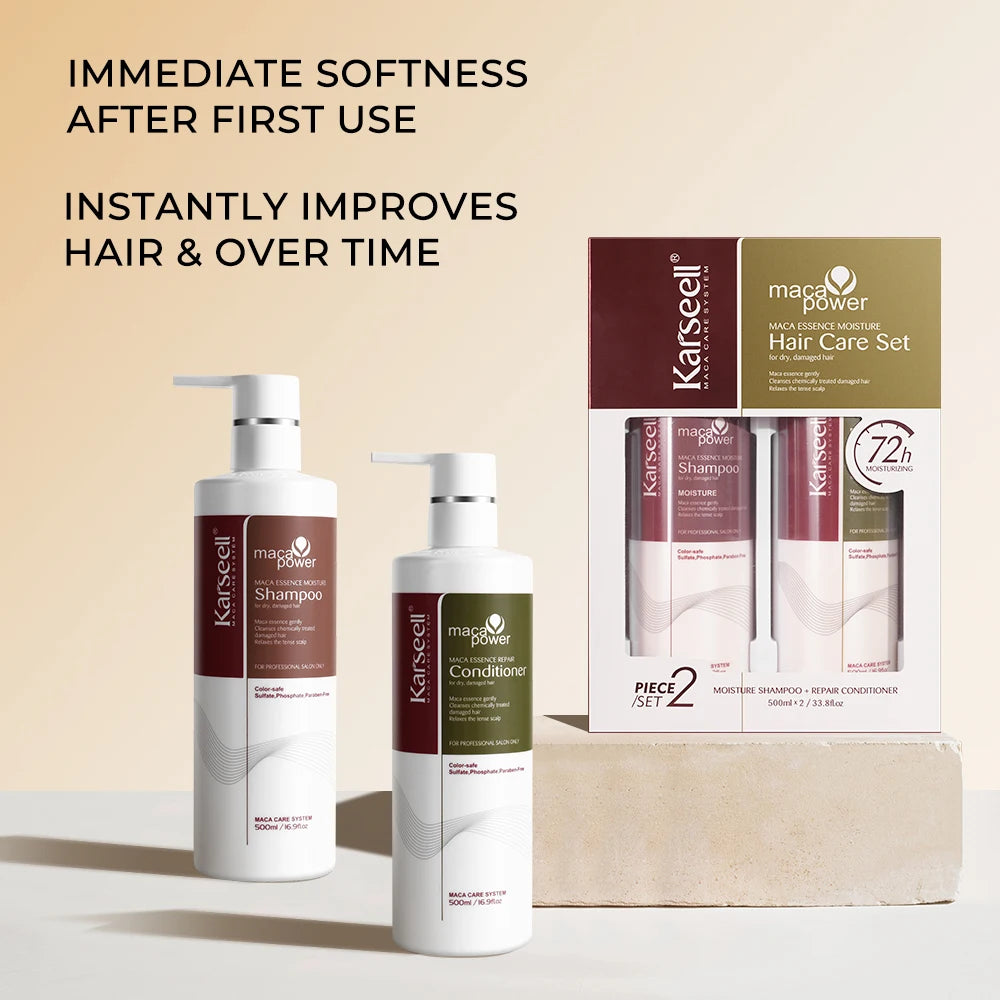 Karseell Kollagen Haarkur, Reparatur-Spülung, Shampoo und Conditioner für trockenes, strapaziertes Haar, alle Haartypen, Haarpflege-Geschenk