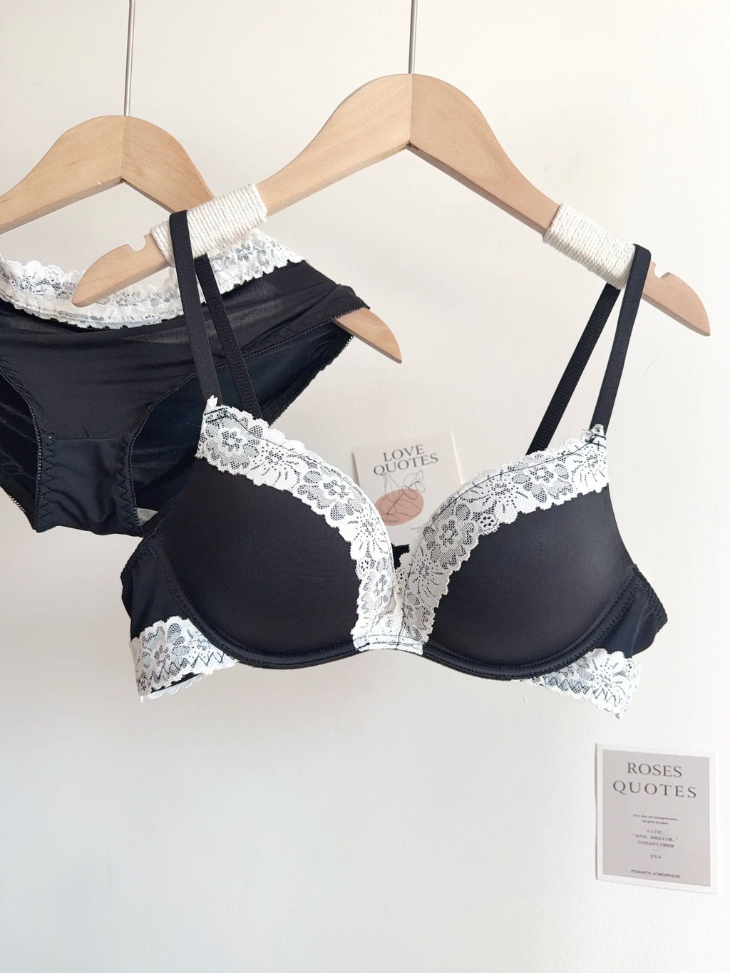 Sexy Leopard-Print-Dessous-Set für Damen, kabellos, unsichtbarer Push-Up für kleine Brüste, verstellbares A-bis-C-Körbchen, transparenter, reiner Spitzen-Look, S-XL