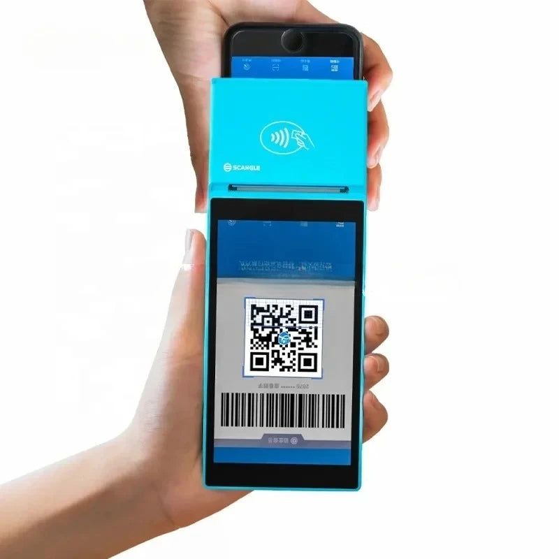 Scangle SP01 POS-System mit NFC für Sumup 5,5 Zoll BT Terminal Handheld POS WIFI Android PDAs POS mit NFC-Leser 58MM Drucker