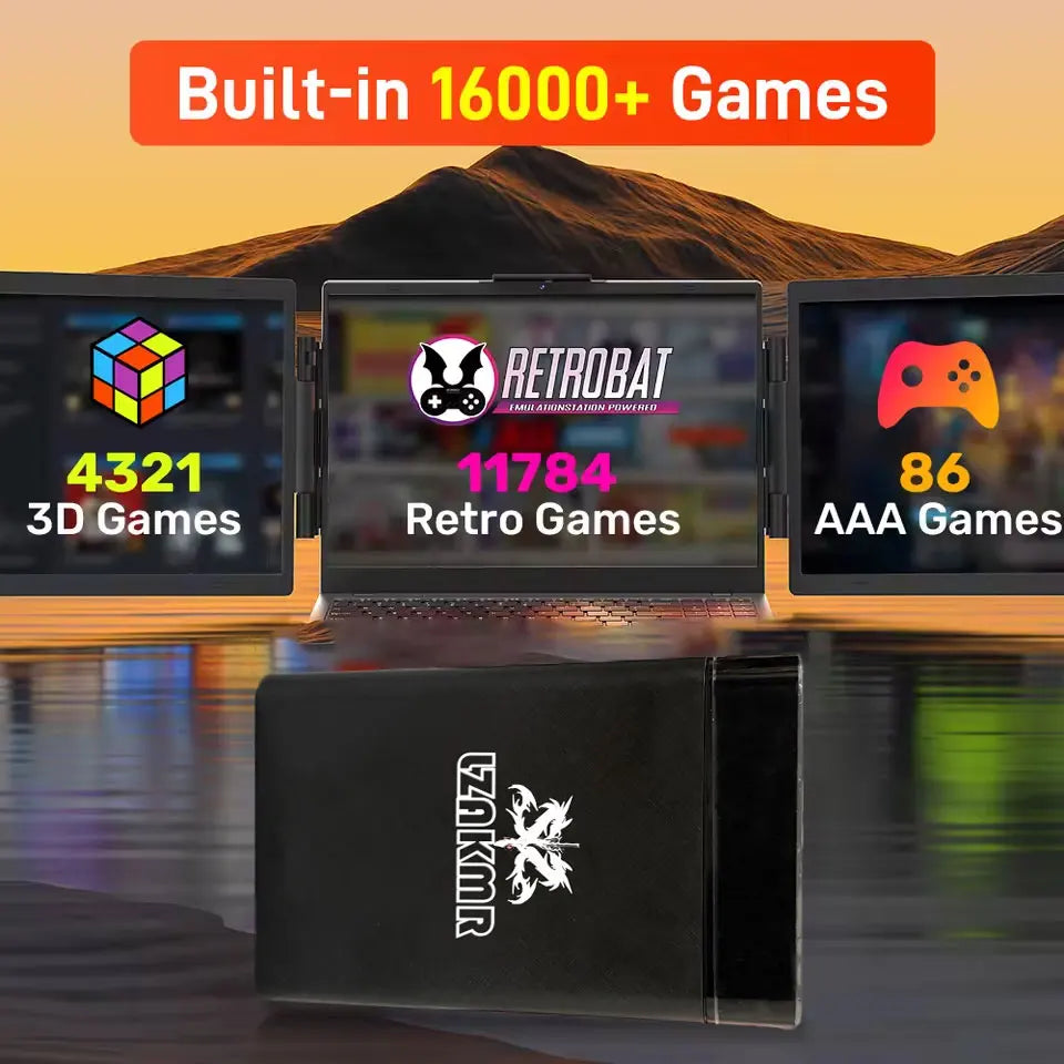 1 TB für PS4/Xbox/PS3/PS2/PS1 Launchbox & RetroBat & Playnite System 3-in-1 Spiele-HDD mit AAA- & 3D- & Retro-Spielen