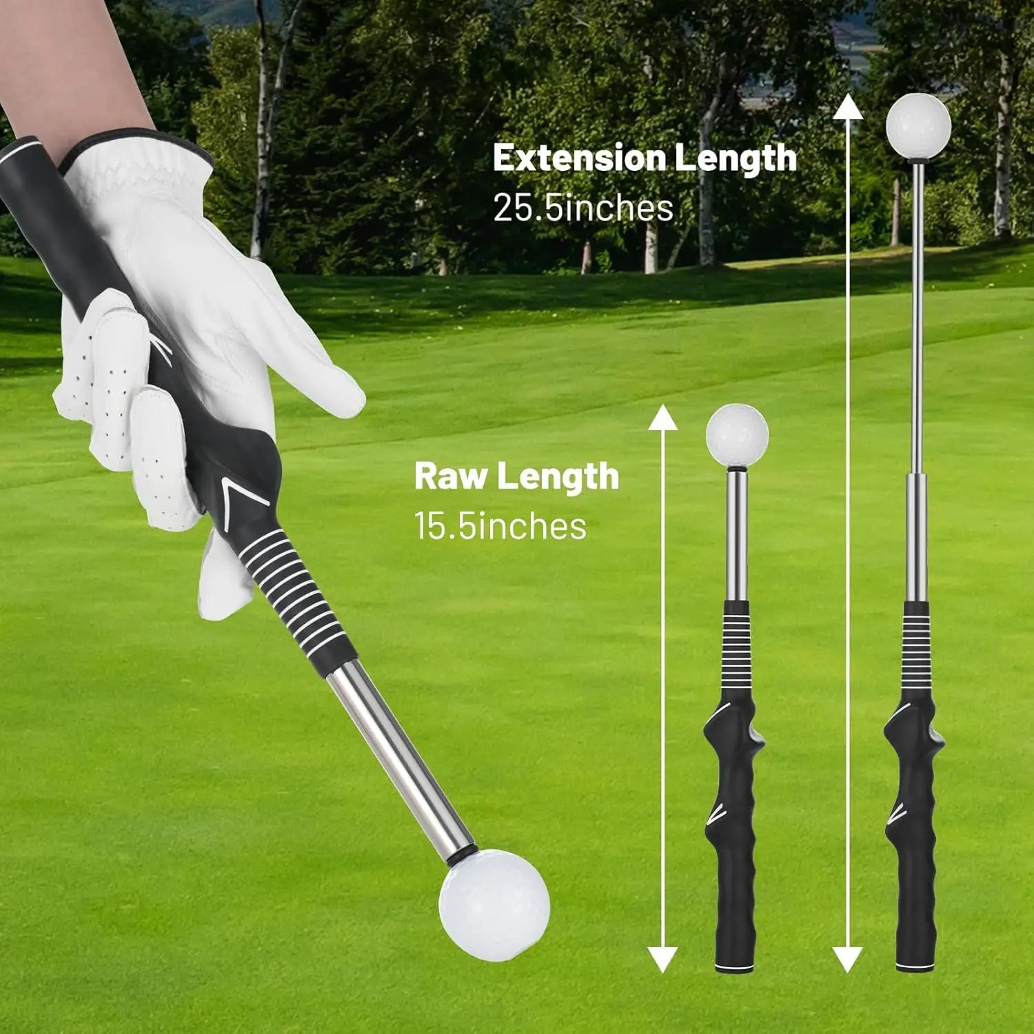 Golf einziehbarer Schwungtrainer Golfschwung einziehbarer Stock Überlegene Golf-Trainingshilfe, Krafttraining für verbesserten Schuss Schwung