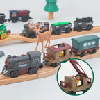 Neues elektrisches Eisenbahnset, kompatibel mit Thomas Holzeisenbahn Schienen Zugspielzeug für Kinder Weihnachtsgeburtstagsgeschenk