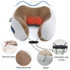 Elektrisches Nackenmassagegerät mit Wärme, Vibration, 3D-Knet-Shiatsu-Massage, U-förmiges Kissen zur Linderung von Schulter- und Nackenschmerzen und Müdigkeit