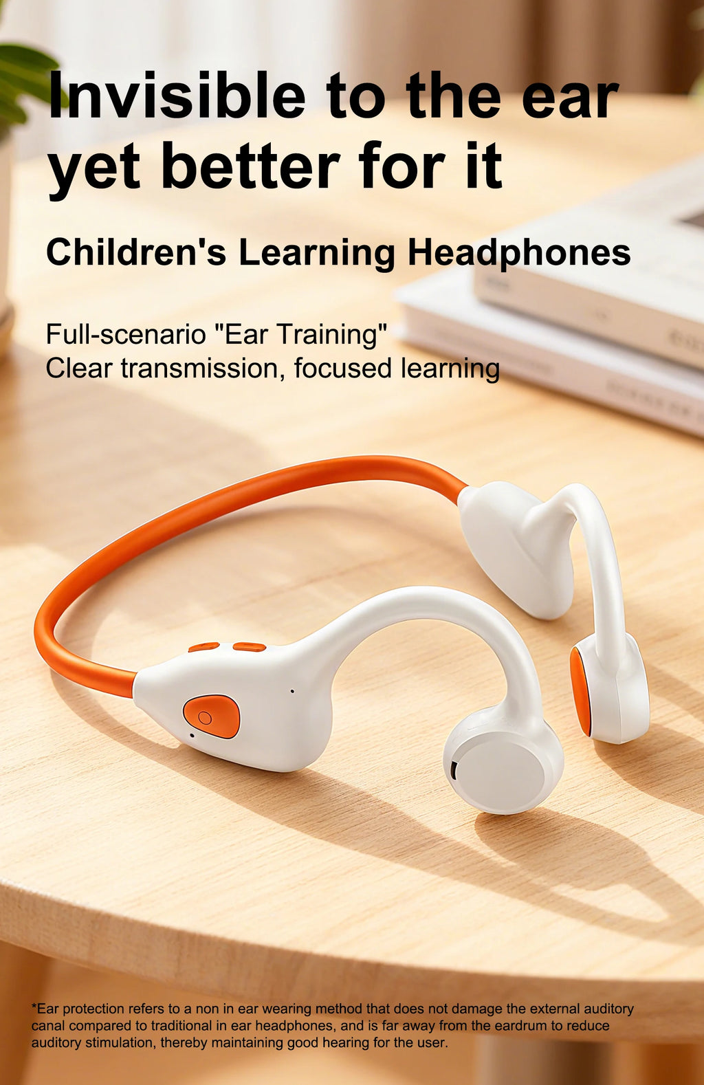 Air-Conduction-Stereo-Kopfhörer Kinder Open-Ear-Bluetooth-6.0-Ohrhörer Drahtlose Geräuschunterdrückung Lern-Musik-Headset Ohrbügel