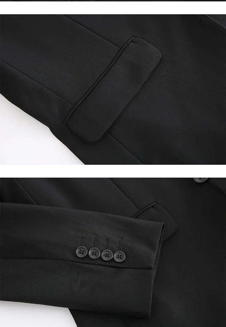 S-7XL Anzug Neu (Sakko + Weste + Hose) Koreanische Version der Slim-Fit-Arbeitskleidung Mode Business Herren Freizeit Hochzeits Gentleman-Anzug