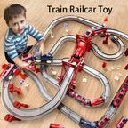 44 Teile/Set Elektrische Eisenbahn Schienensets Zusammenbau Schienenwagen Spielzeug Junge Pädagogisches Simulationsmodell Weihnachts-Geburtstagsgeschenk