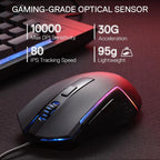 Redragon S151 Gaming Keyboard & Mouse Combo, 104 Keys K525 Wired RGB Membrane Keyboard and 10000 DPI Wired M616 Gaming Mouse