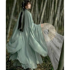 China Traditionelle Hanfu Damen Abendkleider Elegante Feenrock Weite Große Ärmel Elegantes Kleid Bankett Tanz Kleidung Frühling
