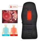 Massagesitzauflage Elektrisch Heizend Vibrationsmassage Nacken Rücken Körperkissen Massage für Auto Zuhause Lendenwirbelmatratze