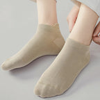 10 Stück=5 Paar Damen Socken Casual Atmungsaktiv Hohe Qualität Knöchelsocken Sommer Low Cut Baumwolle Dünne Kurze Elastische Socken calcetines
