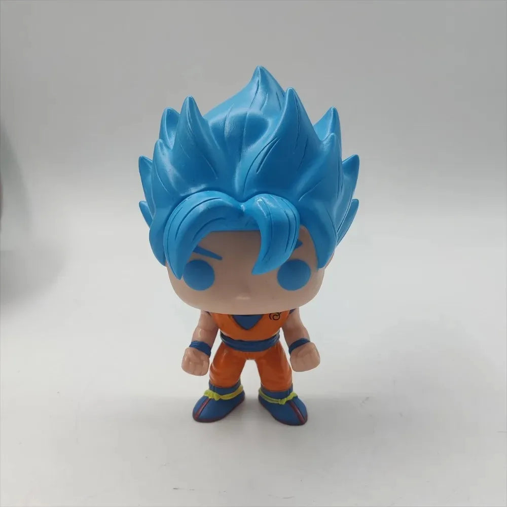 Funko Dragon Ball Goku #121 Super Saiyan Model Cake Ornament Toy Sculpture Blue Practice Suit Animated Character Statue Main image