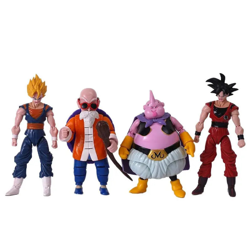 12-18CM Anime Dragon Ball Z Super Saiyajin Son Goku Broly Vegeta Anime Actionfigur Modell Geschenke Sammlerfiguren für Kinder