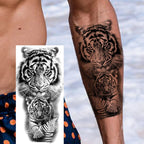 1 Blatt Kobra Schlange Drache Skorpion Temporäre Tattoos für Männer Frauen Wasserdicht Langlebig Löwe Tiger Wolf Fake Tattoo Aufkleber
