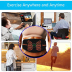 Bauchmuskelstimulator, Gewichtsgürtel, Bauchstraffungsgürtel, Muskeltrainer, Rücken-Taillen-Heimfitness, Schlankheitsmassagegerät, USB wiederaufladbar