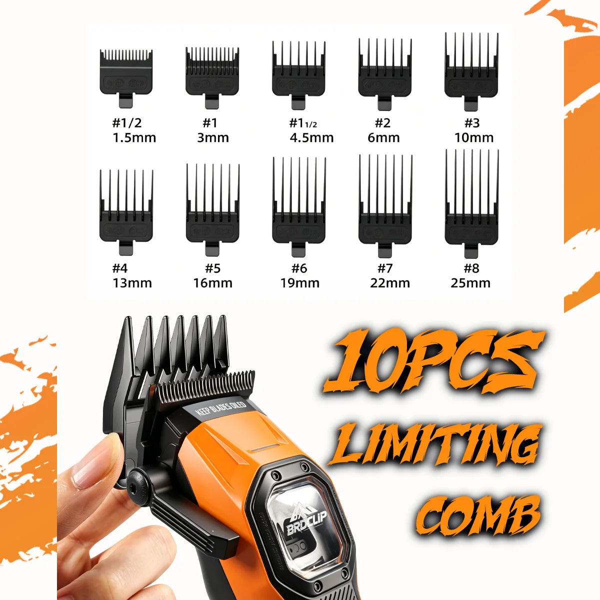 Neuer professioneller BRDCLIP Salon Friseur-Set Vektormotor Haarschneidemaschine 7800-13000 U/min Trimmer 8000-13000 U/min Metallgehäuse 2603 Rasierer