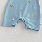 2026 Neue Sommer-Babykleidung 0-2 Jahre Cartoon-Print Ärmelloser Polo-Strampler Atmungsaktives Mesh-Gewebe mit Knopfleiste und Druckknopfverschluss