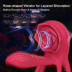 Rosen-Penisring Vibrator für Frauen G-Punkt Klitoris-Stimulation Männer Ejakulationsverzögerung Silikon-Hodenring Sexspielzeug für Paare