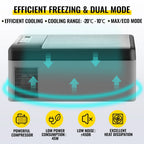 VEVOR Mini Fridge Mini Refrigerator Portable Car Freezer 12V/24V 15L Compressor Cooler for Traveling Camping Outdoor Activities