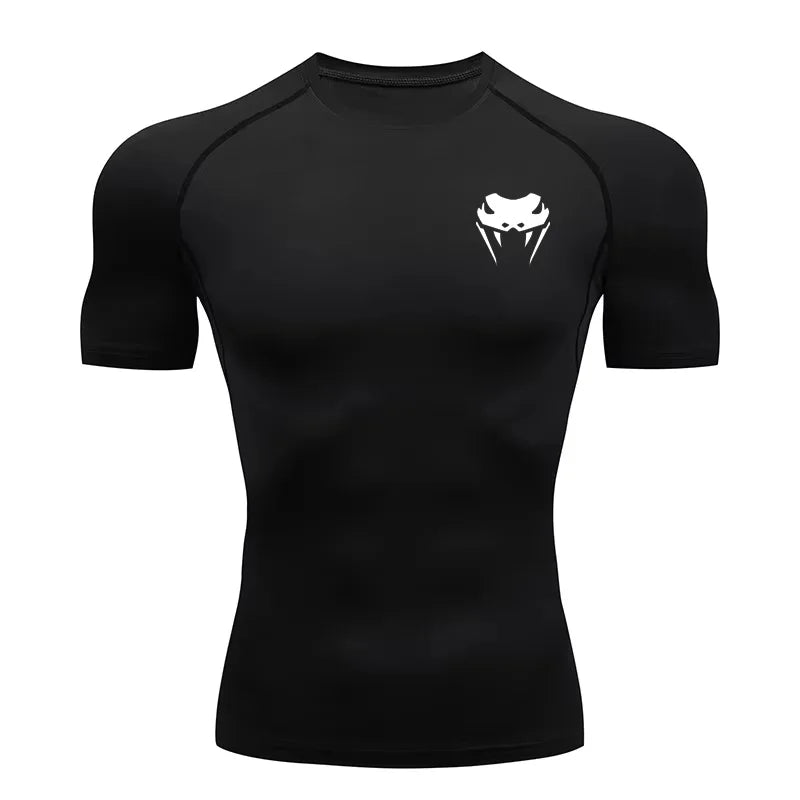 Herren Kompressionsshirt Kurzarm Langarm Schnelltrocknend | Allseason Workout Top für Fitnessstudio Laufen Fitness UV-Schutz