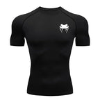 Herren Kompressionsshirt Kurzarm Langarm Schnelltrocknend | Allseason Workout Top für Fitnessstudio Laufen Fitness UV-Schutz