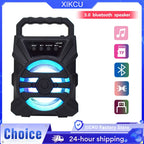 500mAh Bluetooth-Lautsprecher Soundbox Hochleistungs-Bluetooth-Lautsprecher TF-UDisk-Karaoke-Handlautsprecher Subwoofer zum Tanzen