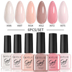 LILYCUTE Nagelgel-Politur-Set, Rosa Grün, Frühling, DIY-Nagelkunst-Design, lang anhaltend, Soak Off UV Gel, Maniküre, Malgel, Vernis-Kit