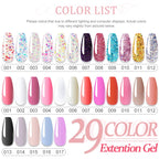 Poly Nail Gel Komplettset mit 6W LED-Lampe Nagelset für Anfänger Nagelspitzen Kunst 3D-Design Dekoration Verlängerung Maniküre Werkzeugset