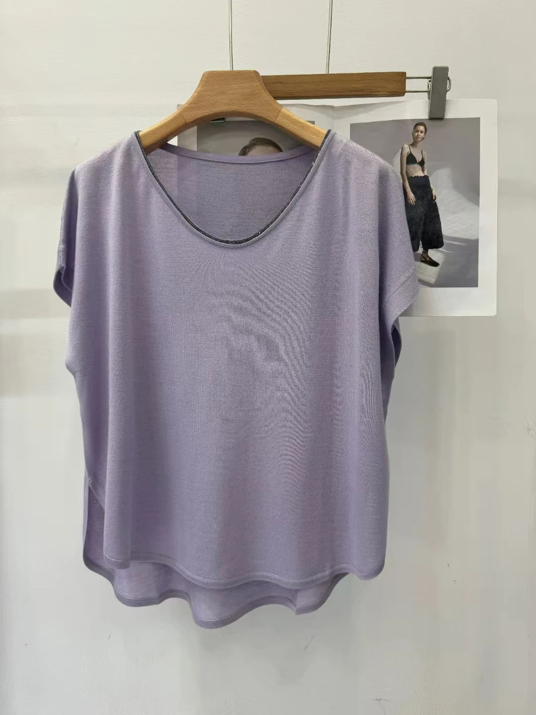 BC1095 Luxuriöse Damenbekleidung Seide Wolle Damen Kleidung lockere Merinowolle Weste Pullover für Damen
