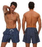 Escatch Schnelltrocknende Sommer Badeshorts für Herren, Beach Boardshorts, Badehosen für Männer, Schwimmhosen, Herren Sportbekleidung, Strandmode, Fitness Übergrößen