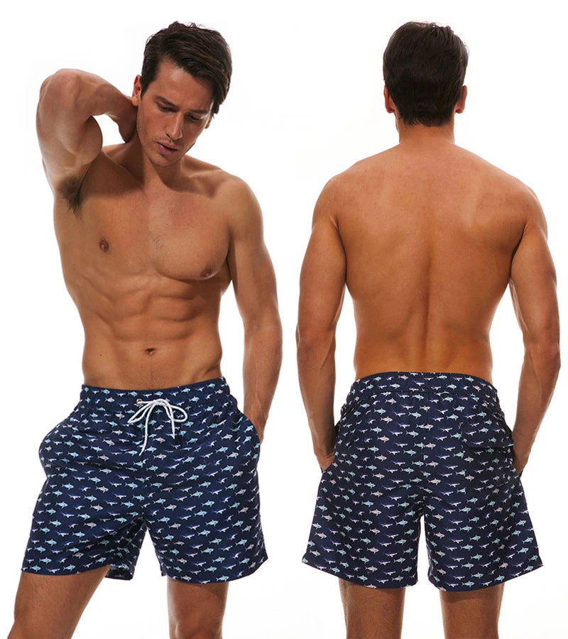 Escatch Schnelltrocknende Sommer Badeshorts für Herren, Beach Boardshorts, Badehosen für Männer, Schwimmhosen, Herren Sportbekleidung, Strandmode, Fitness Übergrößen