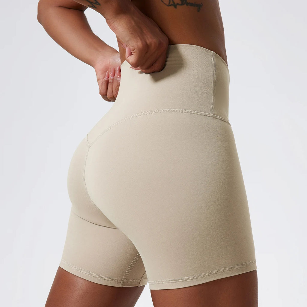 Hearuisavy Damen Yoga Shorts Sommer Soft Buttock Lift Gym Leggings High Waist Sport Shorts Damen Running Workout Shorts Female