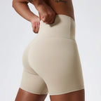 Hearuisavy Damen Yoga Shorts Sommer Soft Buttock Lift Gym Leggings High Waist Sport Shorts Damen Running Workout Shorts Female
