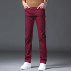 2026 98 % Baumwolle Elastische Baumwolljeans Herren Frühling Slim Straight Denim Hose Komfort Große Größe Koreanische Business Casual Hose