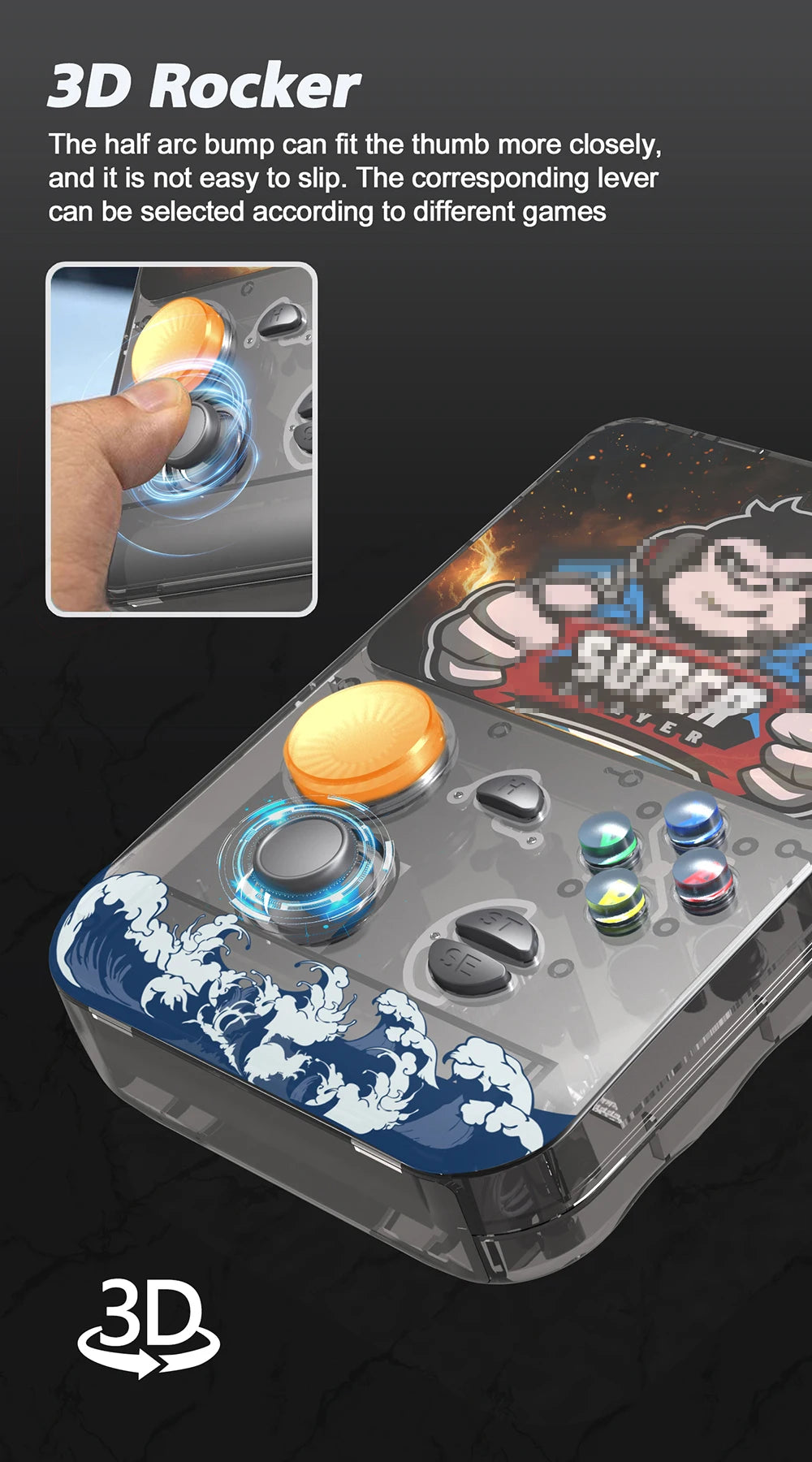 Neueste Handheld-Spielkonsole mit 3,5-Zoll-IPS-HD-Bildschirm und 3D-Smooth-Joystick, großem Speicher und Unterstützung für TF-Speicherkarte R36S Plus