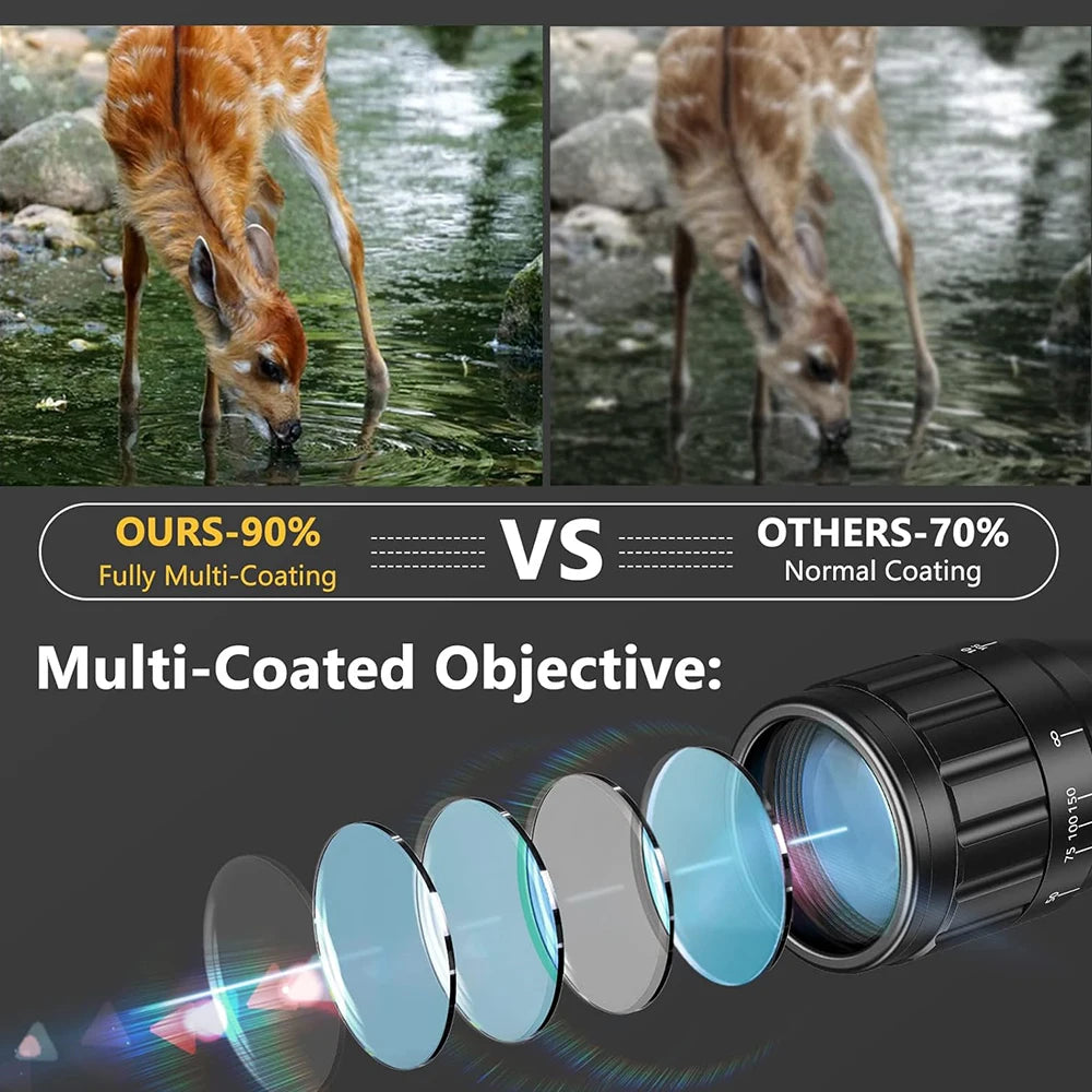 4-16X40 AOEG Scopes Red and Green Illuminated Hunting Scopes Tactical Optical Scope Airsoft Sight