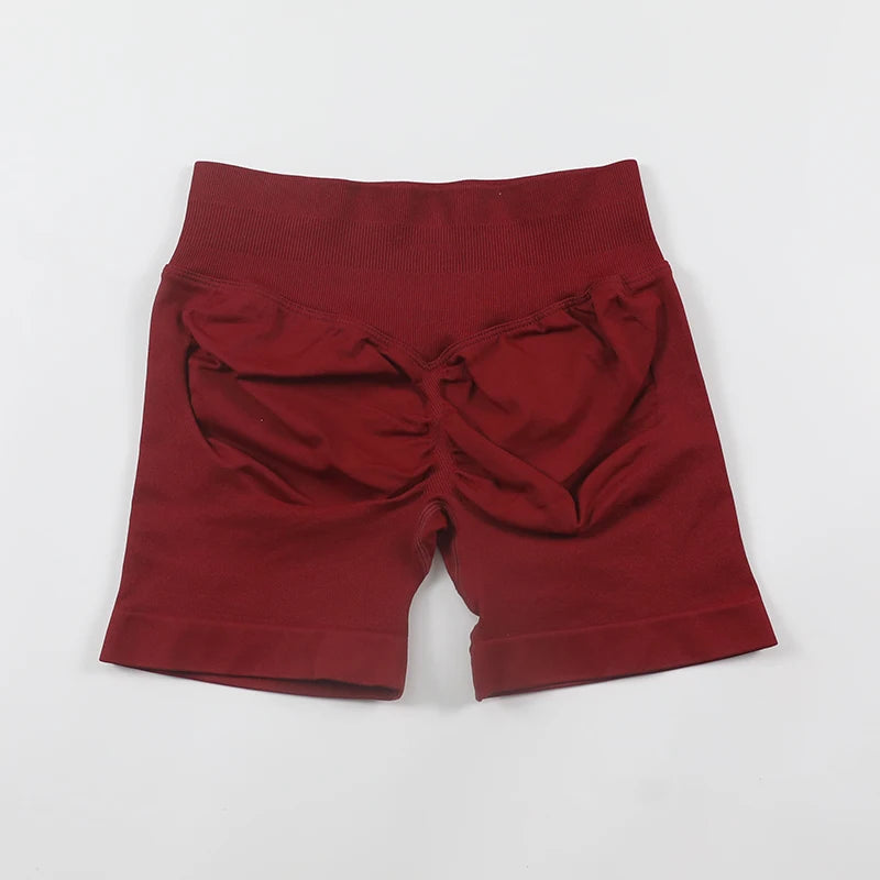 Impact Shorts 4.5" Nahtlos, hochelastisch, niedrig gerippter Bund, dezenter Po-Kontur-Shorts, Fitness Workout Yoga Gym Shorts