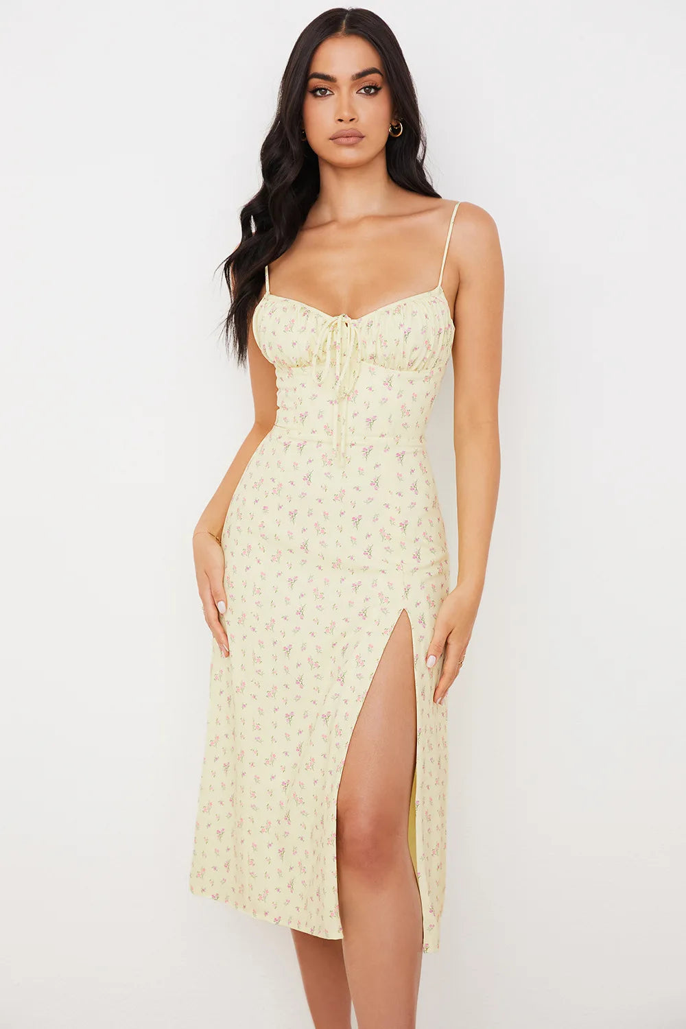Damen elegantes geblümtes Bodycon Strandkleid Streetwear langes Kleid 2024 Sommerkleidung Großhandel für Unternehmen