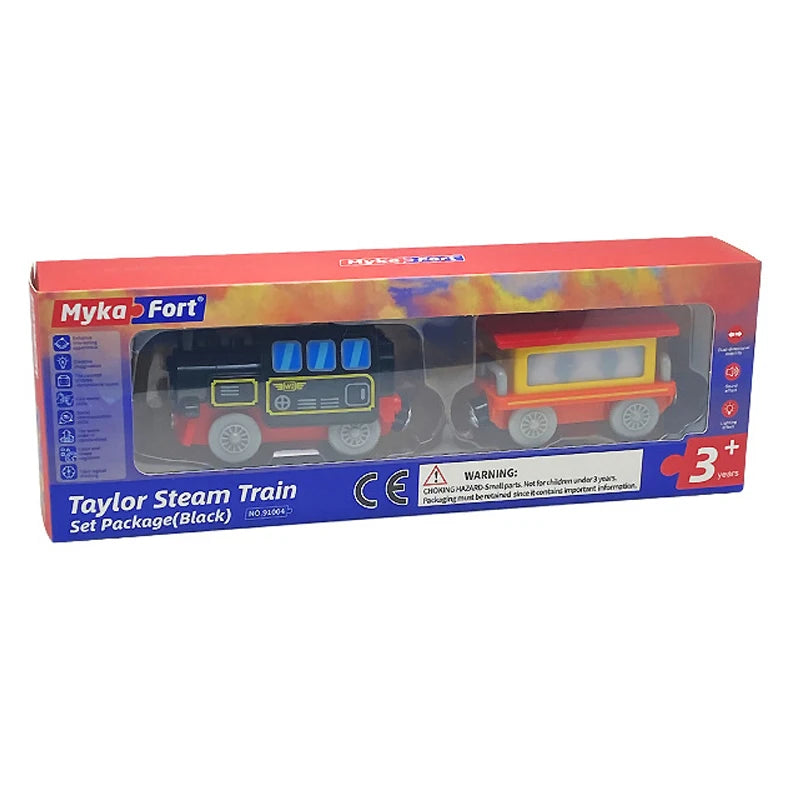 Kinder elektrische Eisenbahn Lokomotive Magnetischer Zug Waggon Diecast Slot Spielzeug Passend für Holzeisenbahn Gleis Spielzeug für Kinder Geschenk