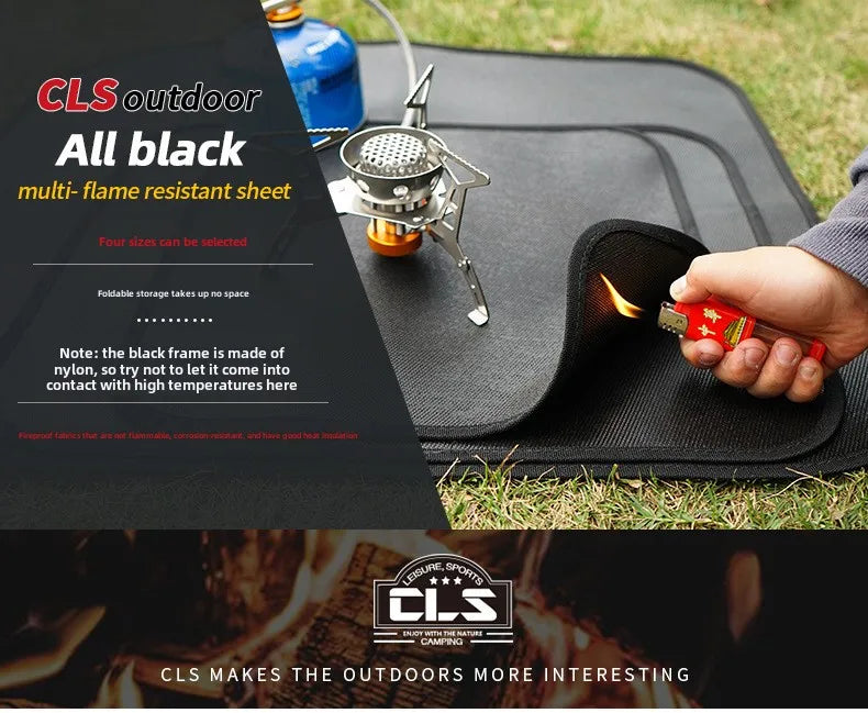 Neue Outdoor-Camping feuerfeste Matte Picknick Barbecue Isolationsmatte flammhemmend Hochtemperatur-Feuerdecke Fiberglasmatte