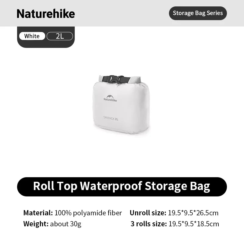 Naturehike Rolle-Aufbewahrungstasche Outdoor Reise Wandern Leicht Wasserdicht Vakuum Kompressionsspender Taschen Tragbarer Organizer