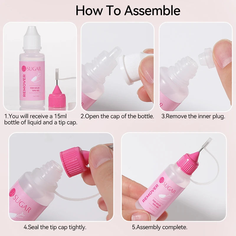 UR SUGAR 3tlg. Künstliche Nägel Set mit 420Stk. matten Soft Gel Tips Solid Glue Gel Entferner Schnelles Nagelverlängerungs-Kit Nagelpflege Starter-Set
