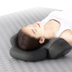Elektrisches Nackenmassagegerät, Nackenkissen, Heiße Kompresse, Nackenstreckung, Heizung, Vibration, Nacken-Schultermassagekissen, Rückenstreckung