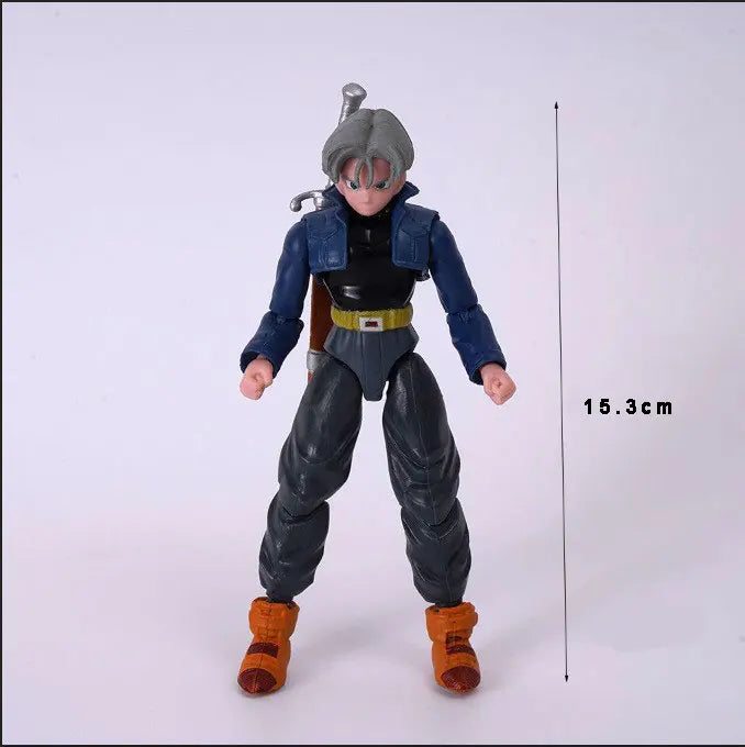 12-18CM Anime Dragon Ball Z Super Saiyajin Son Goku Broly Vegeta Anime Actionfigur Modell Geschenke Sammlerfiguren für Kinder