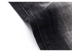 Street Fashion Herren Eng Schwarz Grau Jeans Retro Elastische Schlankmachende Split-Style Jeans Herren Retro Designer Brand Jeans Hombre