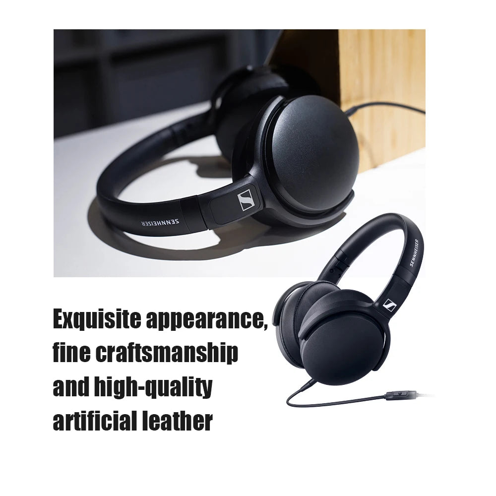 Sennheiser HD 400S kabelgebundener Kopfhörer Over Ear HiFi Stereo Bass Noise Isolating Headset mit Mikrofon für Smartphone PC Laptop Musik